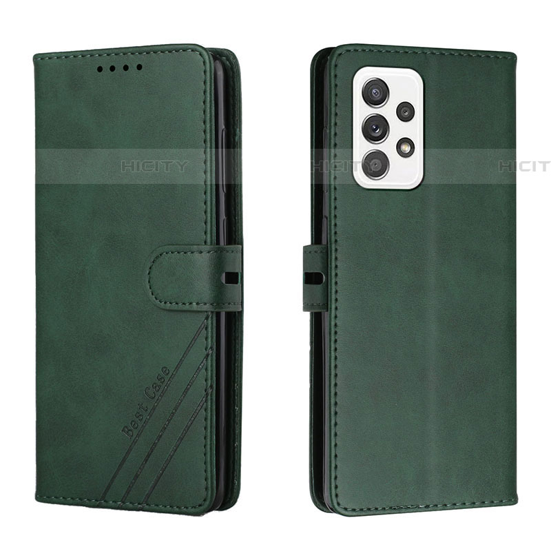 Coque Portefeuille Livre Cuir Etui Clapet H02X pour Samsung Galaxy A53 5G Vert Plus