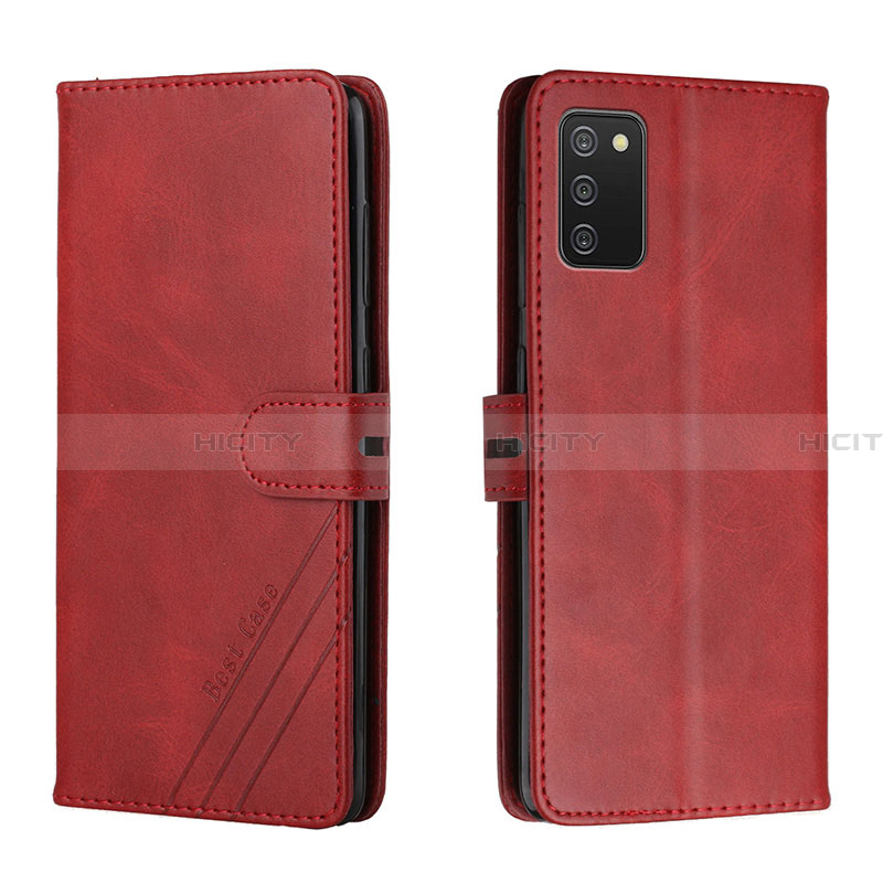 Coque Portefeuille Livre Cuir Etui Clapet H02X pour Samsung Galaxy F02S SM-E025F Rouge Plus