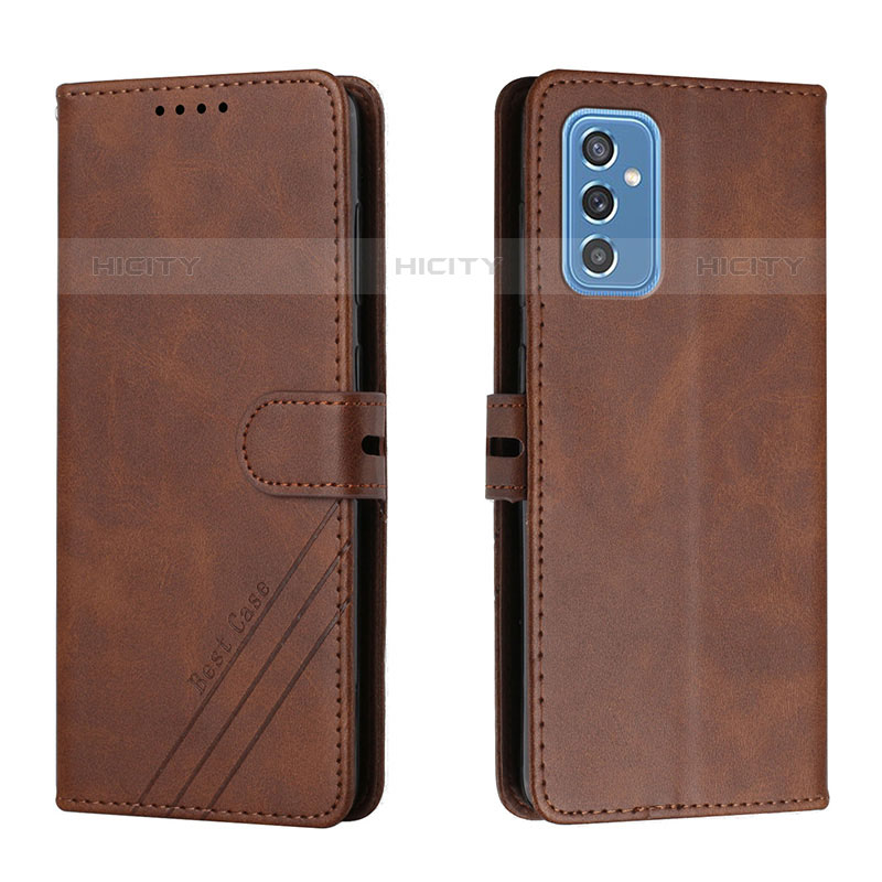 Coque Portefeuille Livre Cuir Etui Clapet H02X pour Samsung Galaxy M52 5G Marron Plus