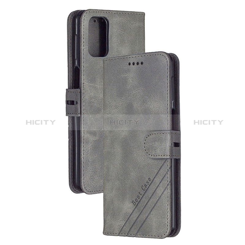 Coque Portefeuille Livre Cuir Etui Clapet H02X pour Xiaomi Mi 10T Pro 5G Gris Plus