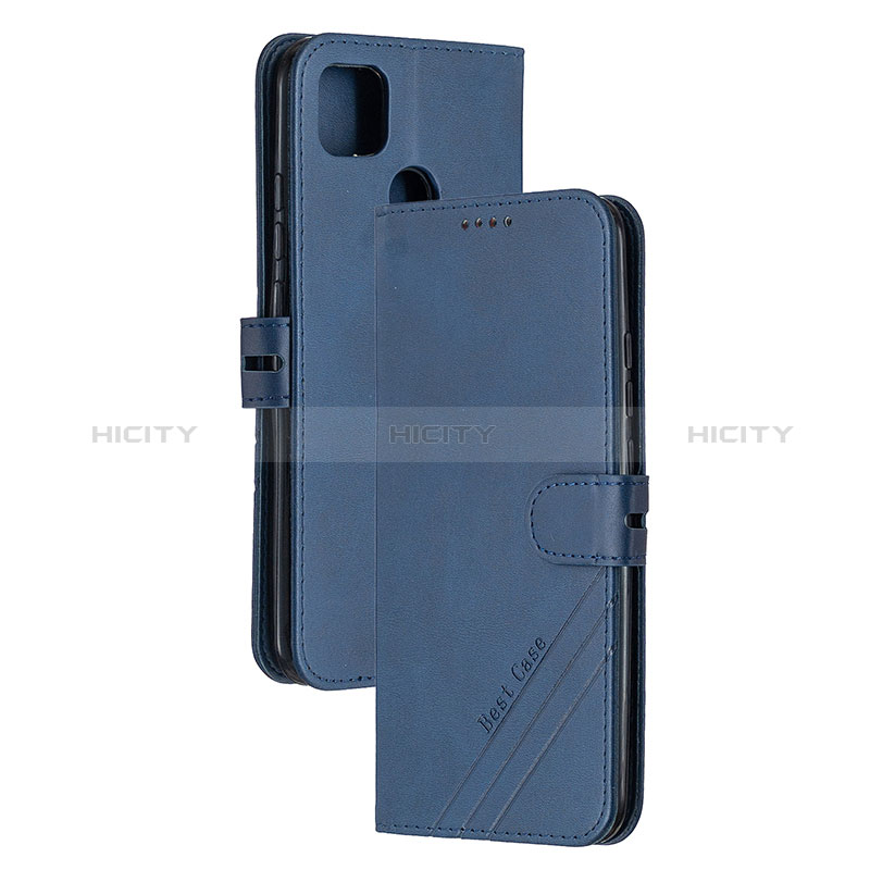 Coque Portefeuille Livre Cuir Etui Clapet H02X pour Xiaomi POCO C31 Bleu Plus