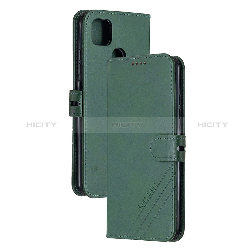 Coque Portefeuille Livre Cuir Etui Clapet H02X pour Xiaomi POCO C31 Vert Plus