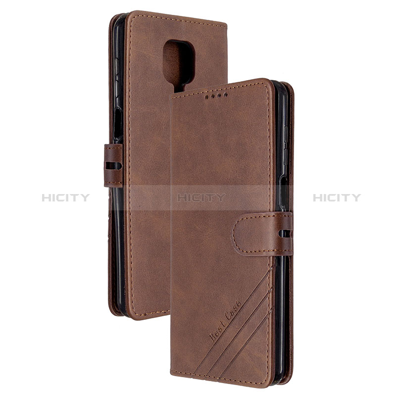 Coque Portefeuille Livre Cuir Etui Clapet H02X pour Xiaomi Poco M2 Pro Marron Plus