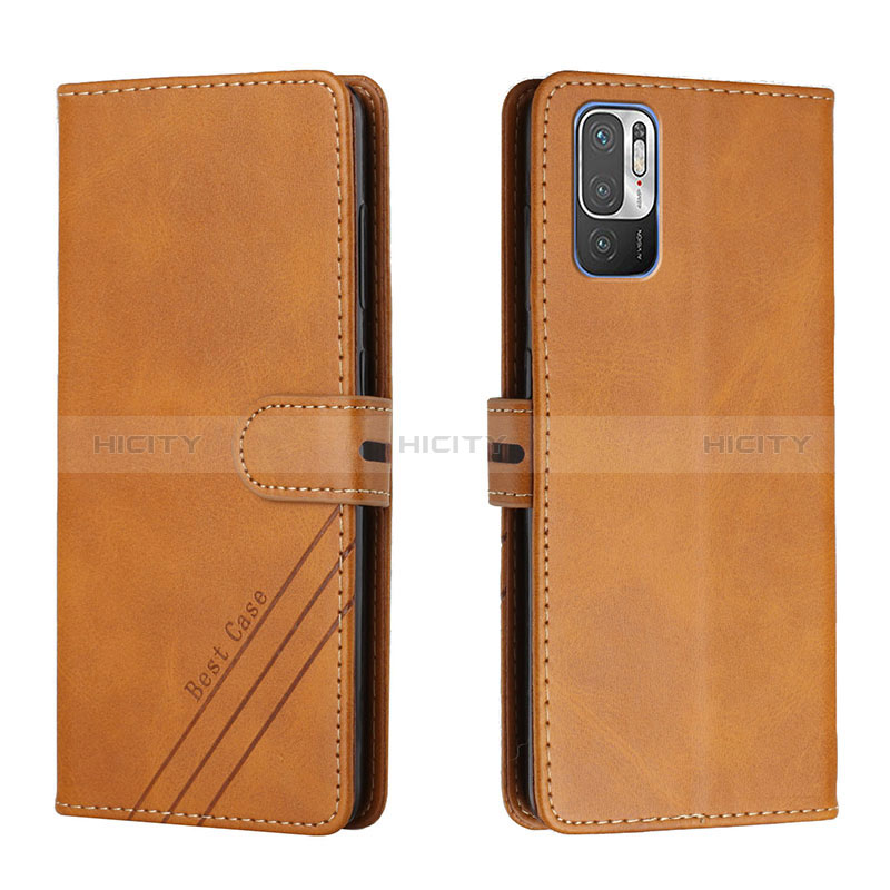 Coque Portefeuille Livre Cuir Etui Clapet H02X pour Xiaomi POCO M3 Pro 5G Brun Clair Plus