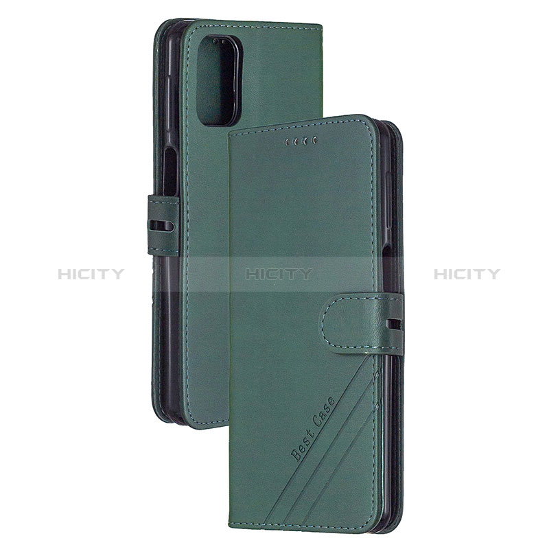 Coque Portefeuille Livre Cuir Etui Clapet H02X pour Xiaomi Poco M3 Vert Plus