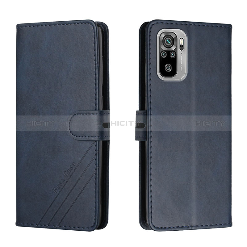 Coque Portefeuille Livre Cuir Etui Clapet H02X pour Xiaomi Poco M5S Bleu Plus