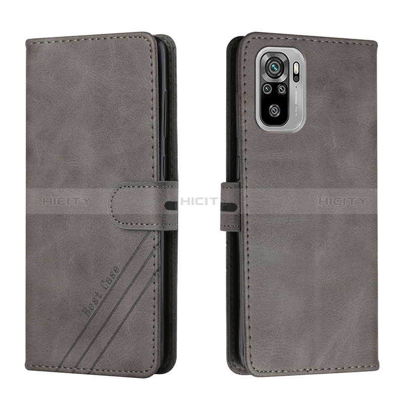 Coque Portefeuille Livre Cuir Etui Clapet H02X pour Xiaomi Poco M5S Gris Plus