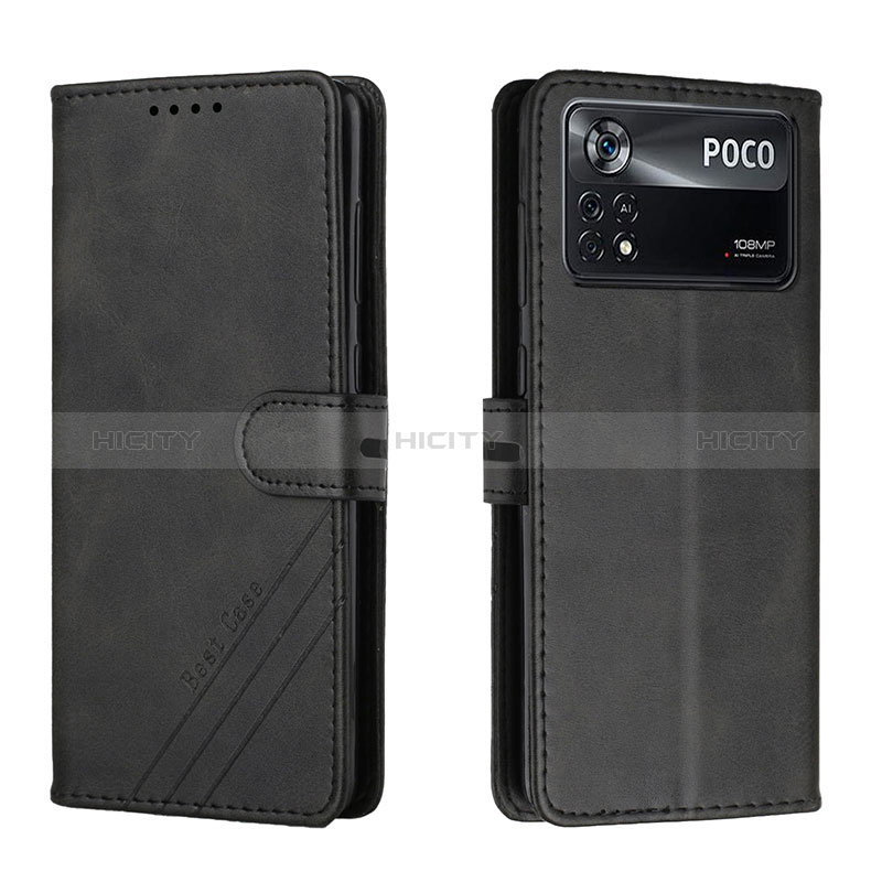 Coque Portefeuille Livre Cuir Etui Clapet H02X pour Xiaomi Poco X4 Pro 5G Noir Plus
