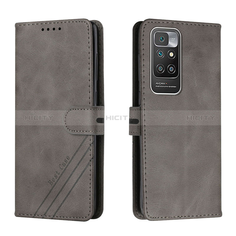 Coque Portefeuille Livre Cuir Etui Clapet H02X pour Xiaomi Redmi 10 (2022) Gris Plus