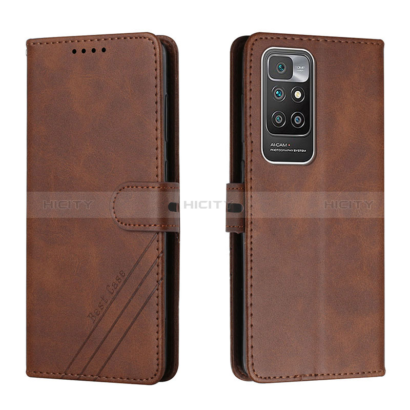 Coque Portefeuille Livre Cuir Etui Clapet H02X pour Xiaomi Redmi 10 (2022) Marron Plus