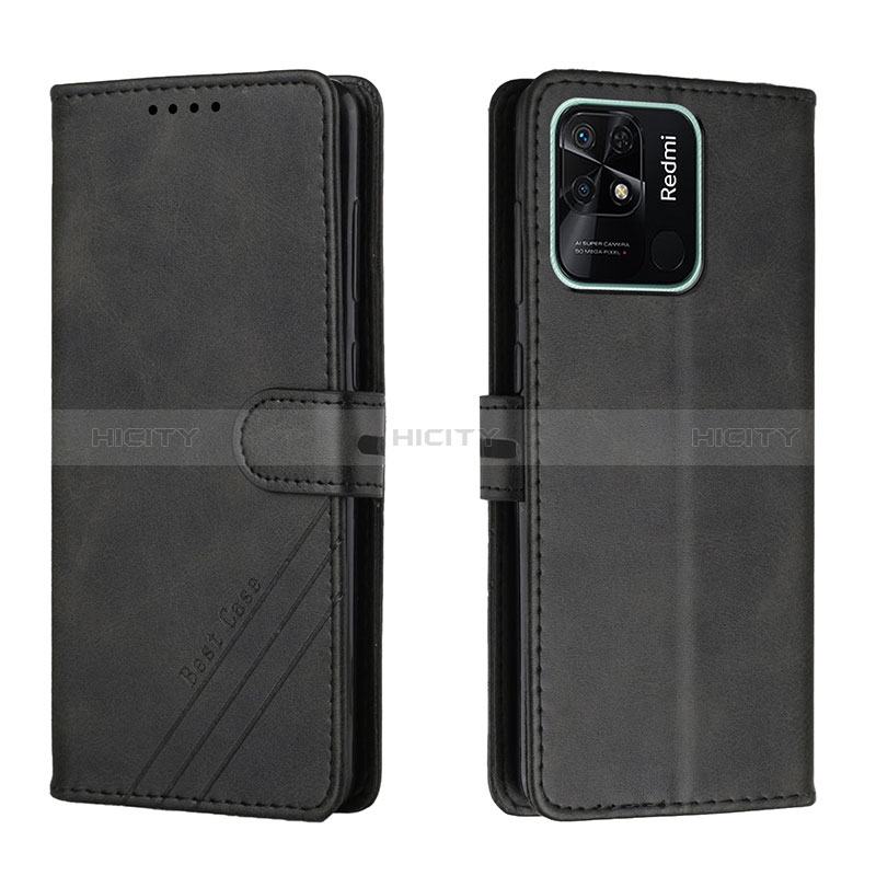 Coque Portefeuille Livre Cuir Etui Clapet H02X pour Xiaomi Redmi 10 India Noir Plus