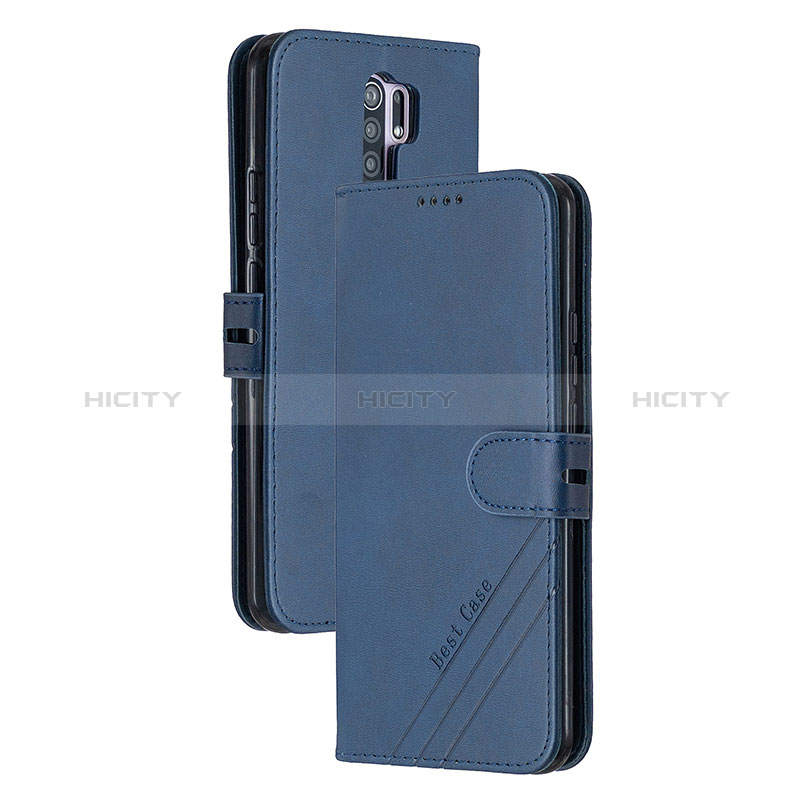 Coque Portefeuille Livre Cuir Etui Clapet H02X pour Xiaomi Redmi 9 Prime India Bleu Plus