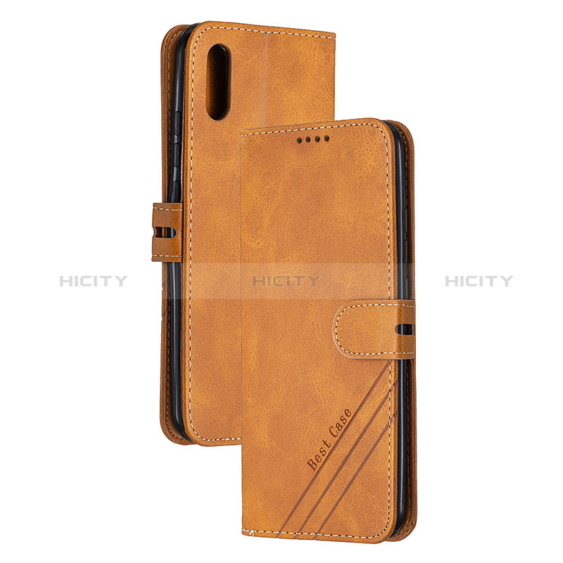 Coque Portefeuille Livre Cuir Etui Clapet H02X pour Xiaomi Redmi 9AT Brun Clair Plus