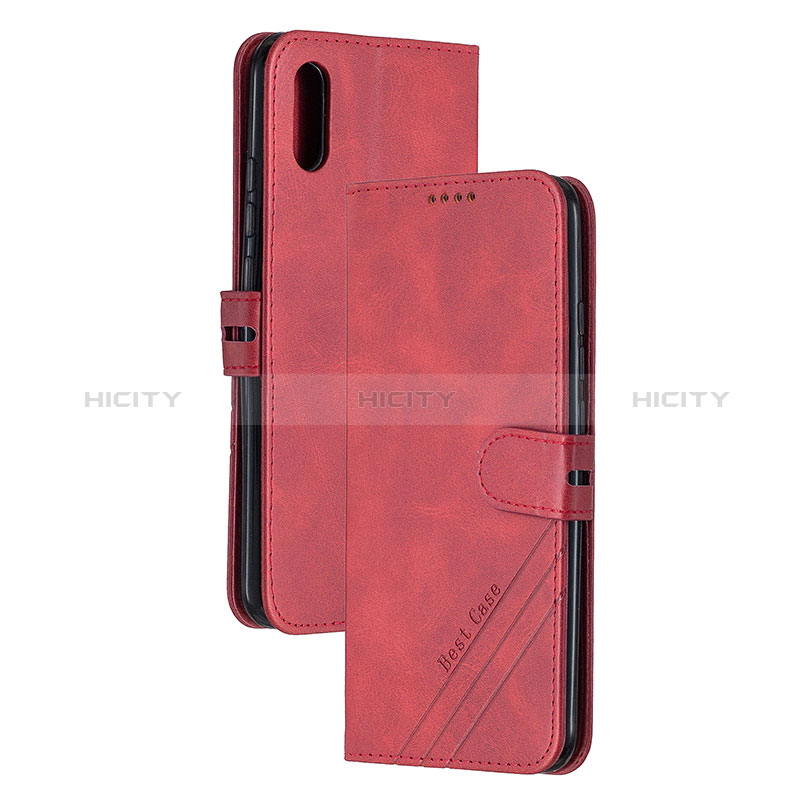 Coque Portefeuille Livre Cuir Etui Clapet H02X pour Xiaomi Redmi 9AT Rouge Plus