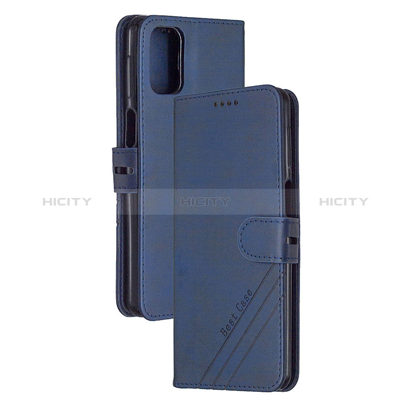 Coque Portefeuille Livre Cuir Etui Clapet H02X pour Xiaomi Redmi K30S 5G Bleu Plus