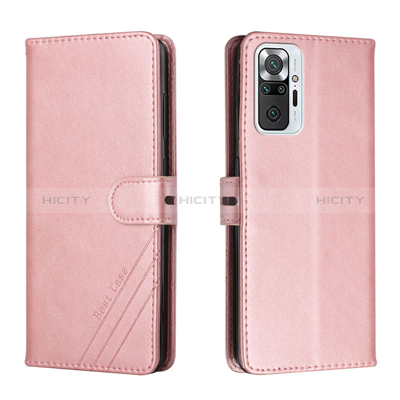 Coque Portefeuille Livre Cuir Etui Clapet H02X pour Xiaomi Redmi Note 10 Pro 4G Or Rose Plus