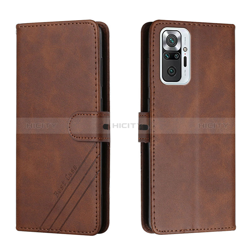 Coque Portefeuille Livre Cuir Etui Clapet H02X pour Xiaomi Redmi Note 10 Pro Max Marron Plus