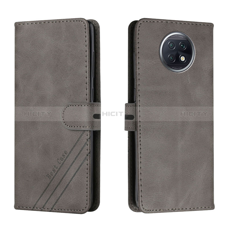 Coque Portefeuille Livre Cuir Etui Clapet H02X pour Xiaomi Redmi Note 9 5G Gris Plus