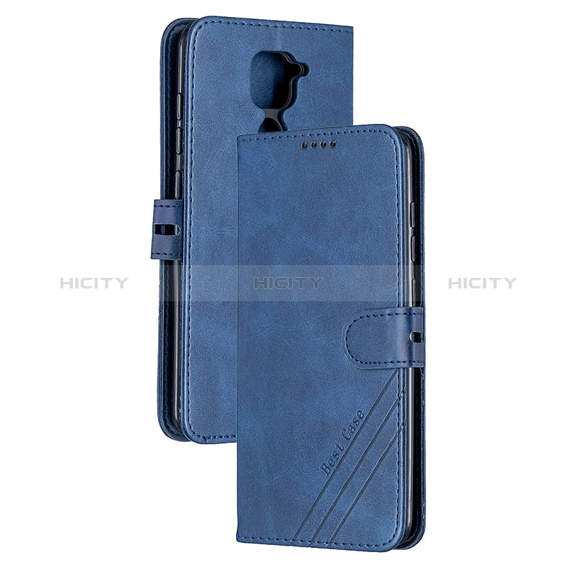 Coque Portefeuille Livre Cuir Etui Clapet H02X pour Xiaomi Redmi Note 9 Bleu Plus