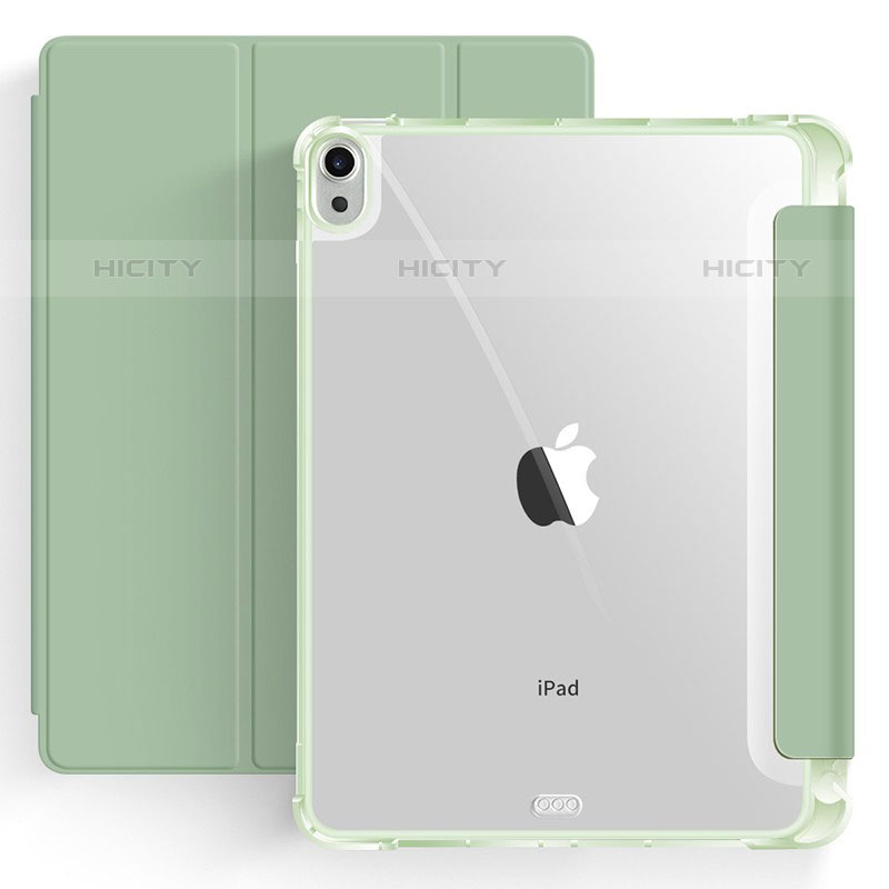 Coque Portefeuille Livre Cuir Etui Clapet H03 pour Apple iPad Air 4 10.9 (2020) Vert Plus