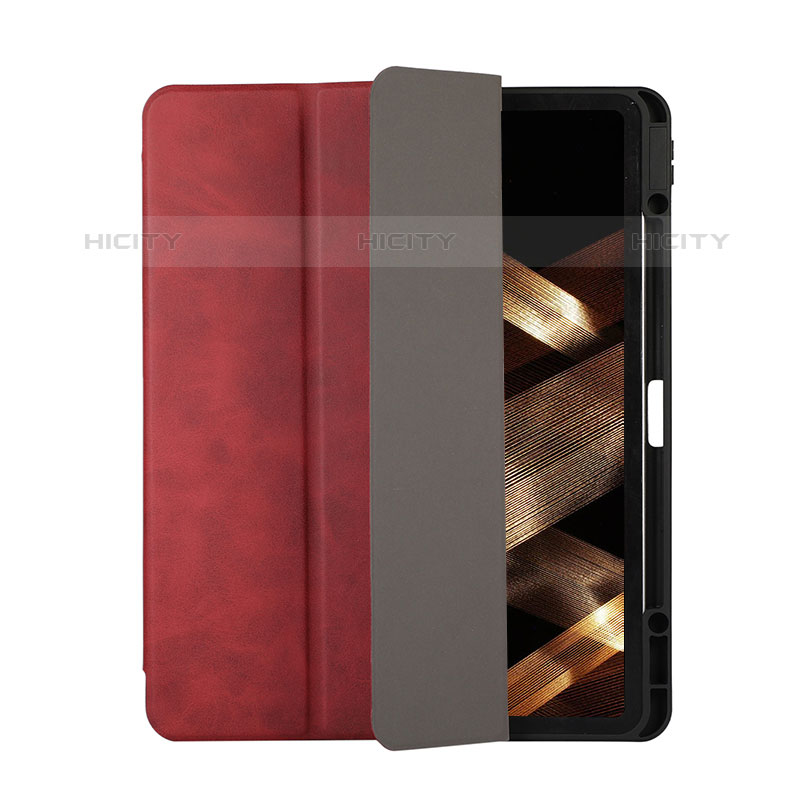 Coque Portefeuille Livre Cuir Etui Clapet H03 pour Apple iPad Pro 12.9 (2020) Rouge Plus