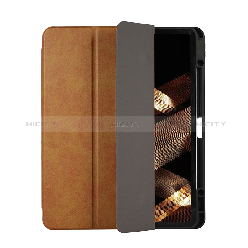 Coque Portefeuille Livre Cuir Etui Clapet H03 pour Apple iPad Pro 12.9 (2022) Marron Plus