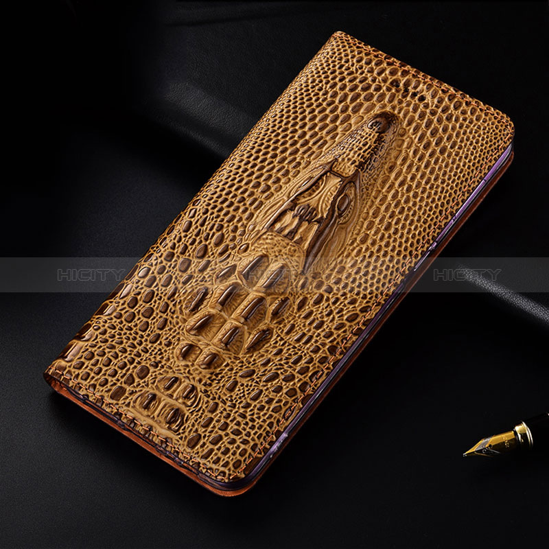 Coque Portefeuille Livre Cuir Etui Clapet H03P pour Apple iPhone 6 Marron Plus