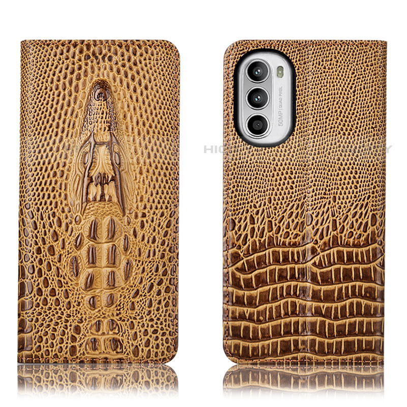 Coque Portefeuille Livre Cuir Etui Clapet H03P pour Motorola Moto G71s 5G Marron Plus