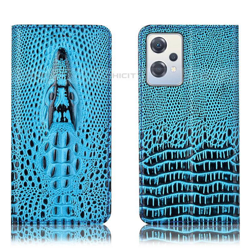 Coque Portefeuille Livre Cuir Etui Clapet H03P pour OnePlus Nord CE 2 Lite 5G Bleu Ciel Plus