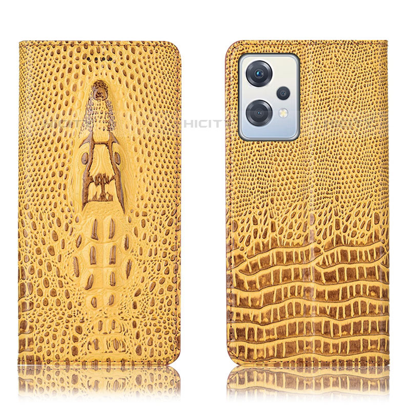 Coque Portefeuille Livre Cuir Etui Clapet H03P pour OnePlus Nord CE 2 Lite 5G Jaune Plus