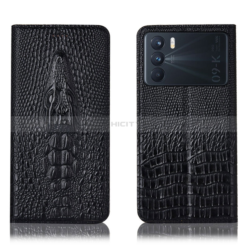 Coque Portefeuille Livre Cuir Etui Clapet H03P pour Oppo K9 Pro 5G Noir Plus