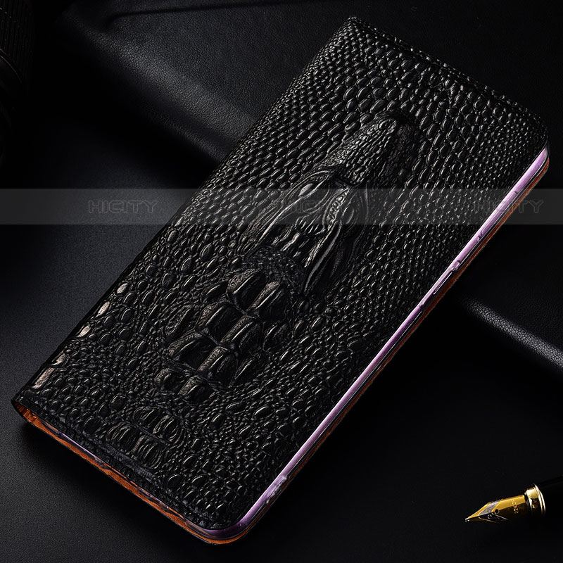 Coque Portefeuille Livre Cuir Etui Clapet H03P pour Samsung Galaxy S21 5G Noir Plus