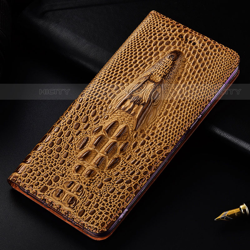 Coque Portefeuille Livre Cuir Etui Clapet H03P pour Samsung Galaxy S21 FE 5G Marron Plus