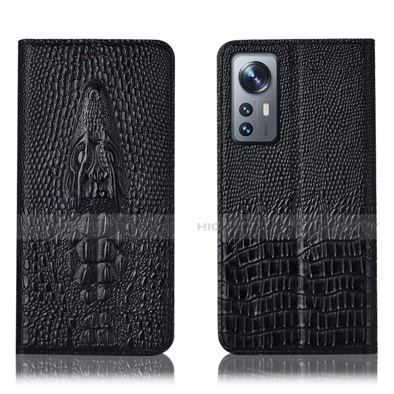 Coque Portefeuille Livre Cuir Etui Clapet H03P pour Xiaomi Mi 12 5G Noir Plus