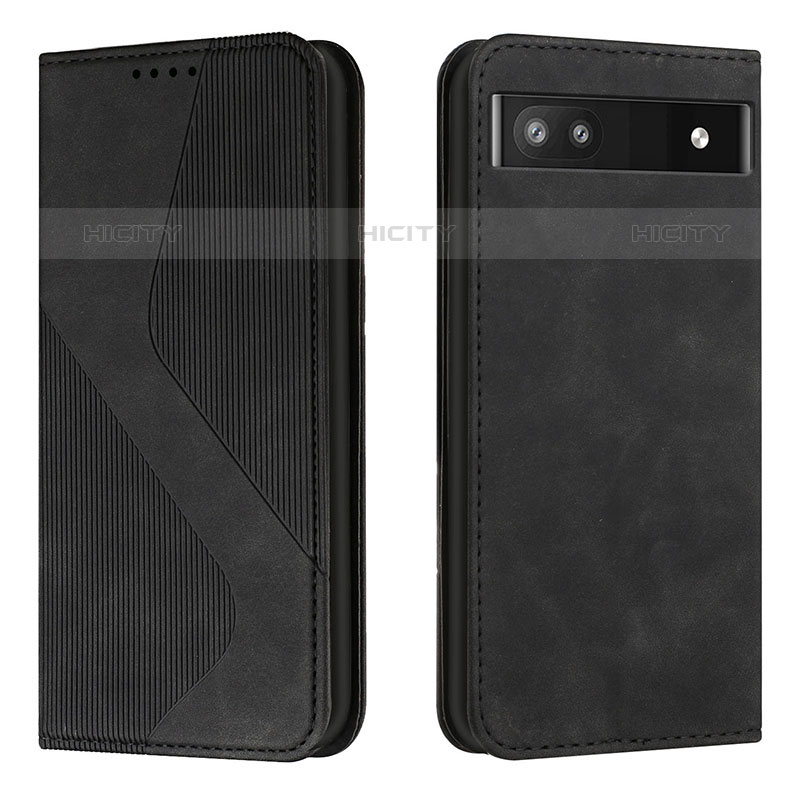 Coque Portefeuille Livre Cuir Etui Clapet H03X pour Google Pixel 6a 5G Noir Plus