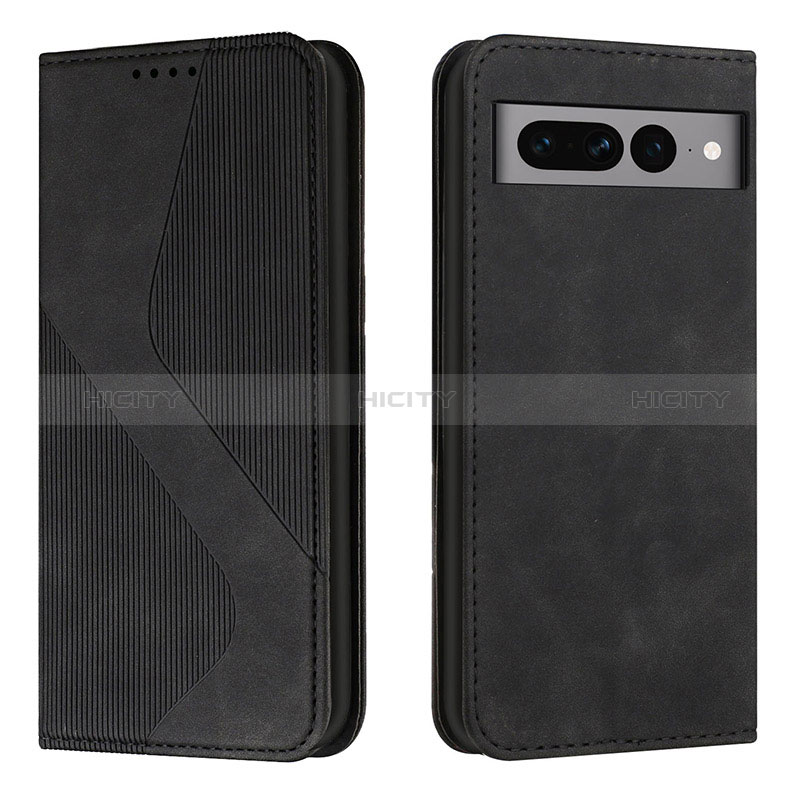 Coque Portefeuille Livre Cuir Etui Clapet H03X pour Google Pixel 7 Pro 5G Noir Plus