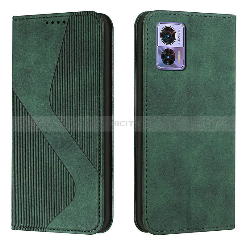 Coque Portefeuille Livre Cuir Etui Clapet H03X pour Motorola Moto Edge 30 Lite 5G Vert Plus