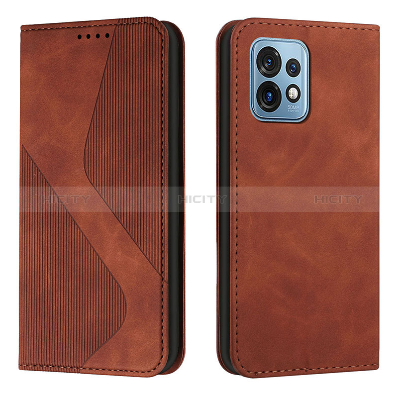 Coque Portefeuille Livre Cuir Etui Clapet H03X pour Motorola Moto Edge 40 Pro 5G Marron Plus