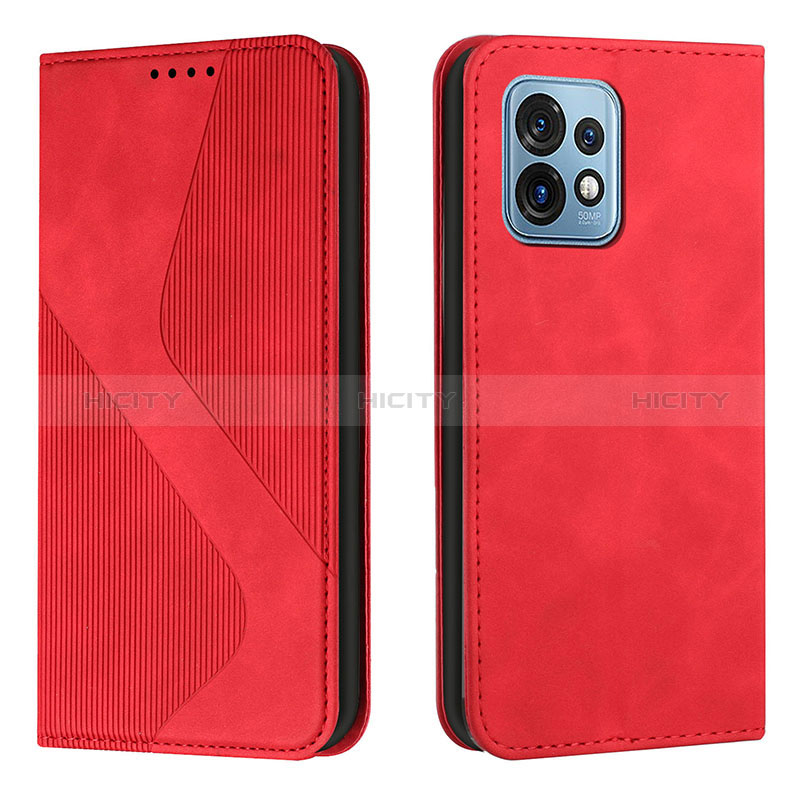 Coque Portefeuille Livre Cuir Etui Clapet H03X pour Motorola Moto Edge 40 Pro 5G Rouge Plus