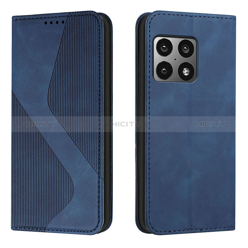 Coque Portefeuille Livre Cuir Etui Clapet H03X pour OnePlus 10 Pro 5G Bleu Plus