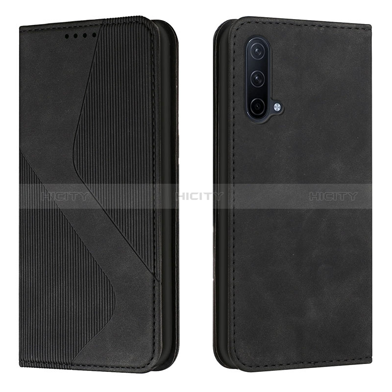 Coque Portefeuille Livre Cuir Etui Clapet H03X pour OnePlus Nord CE 5G Noir Plus