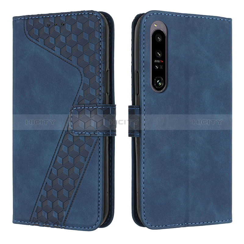 Coque Portefeuille Livre Cuir Etui Clapet H03X pour Sony Xperia 1 IV Bleu Plus