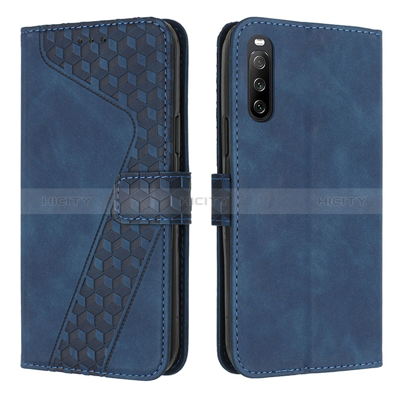 Coque Portefeuille Livre Cuir Etui Clapet H03X pour Sony Xperia 10 IV Bleu Plus