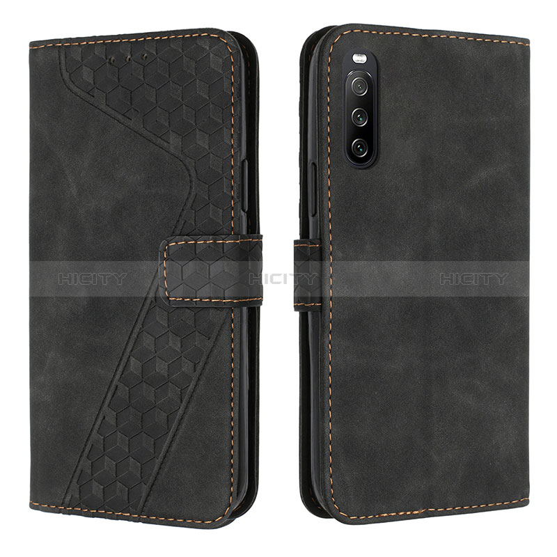 Coque Portefeuille Livre Cuir Etui Clapet H03X pour Sony Xperia 10 IV Noir Plus