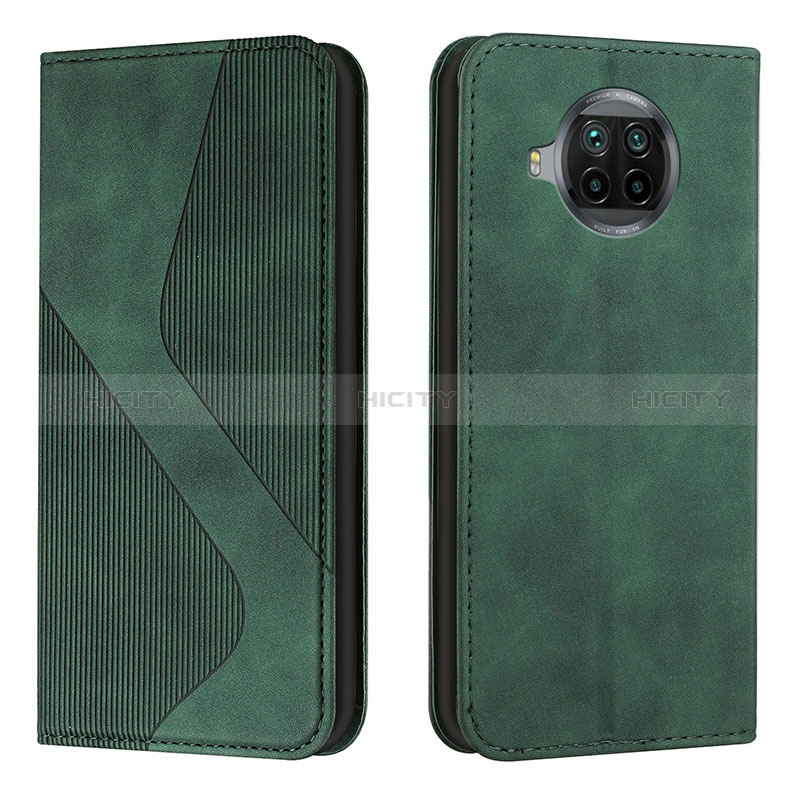 Coque Portefeuille Livre Cuir Etui Clapet H03X pour Xiaomi Mi 10i 5G Vert Plus