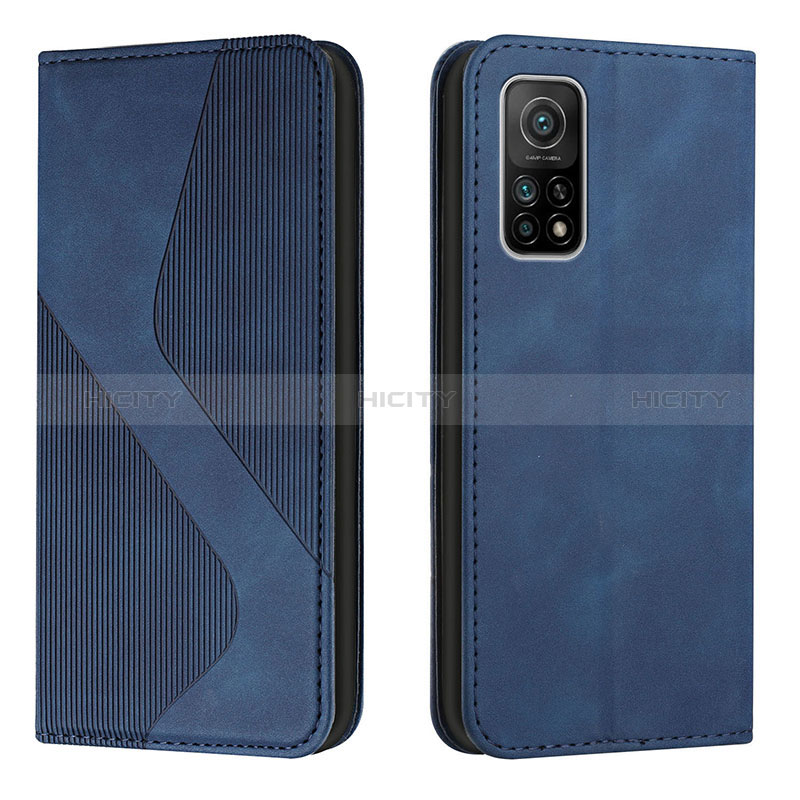 Coque Portefeuille Livre Cuir Etui Clapet H03X pour Xiaomi Mi 10T 5G Bleu Plus