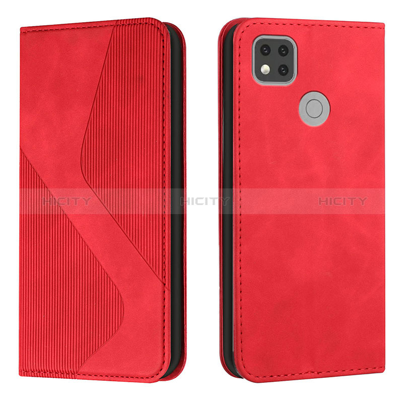 Coque Portefeuille Livre Cuir Etui Clapet H03X pour Xiaomi POCO C31 Rouge Plus