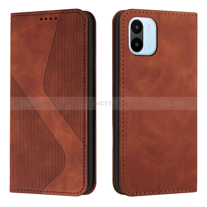 Coque Portefeuille Livre Cuir Etui Clapet H03X pour Xiaomi Poco C51 Marron Plus