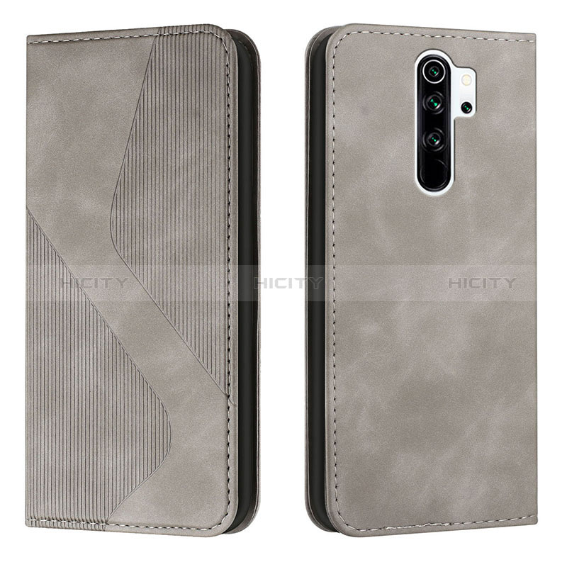 Coque Portefeuille Livre Cuir Etui Clapet H03X pour Xiaomi Poco M2 Gris Plus