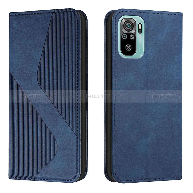 Coque Portefeuille Livre Cuir Etui Clapet H03X pour Xiaomi Poco M5S Bleu Plus